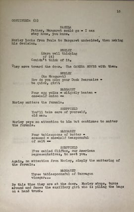 [SCREENPLAY] My Kingdom For a Cook [Without Notice]; Original Screenplay for the 1943 film