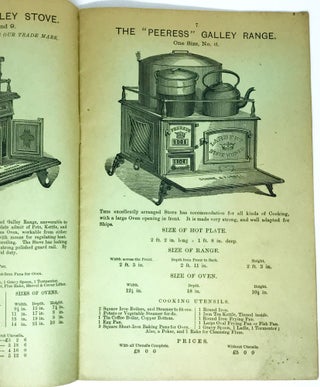 [STOVES] [TRADE CATALOG] Illustrated Price List of Ships' Galley Ranges, Cabooses, Yacht, Boat and Cabin Stoves