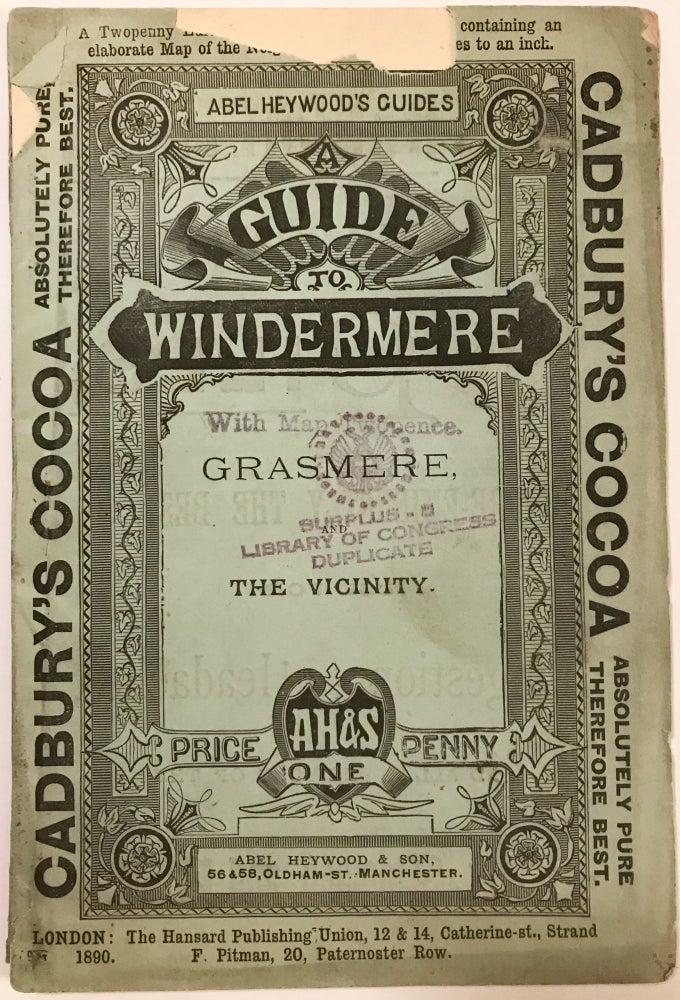 Item #1780 A Guide to Windermere and Grasmere; Abel Heywood's Series Of Penny Guide Books