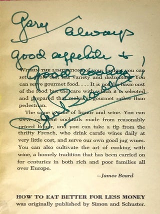 How to Eat Better for Less Money; With a Helpful Supplement on Budget Wines and Spirits