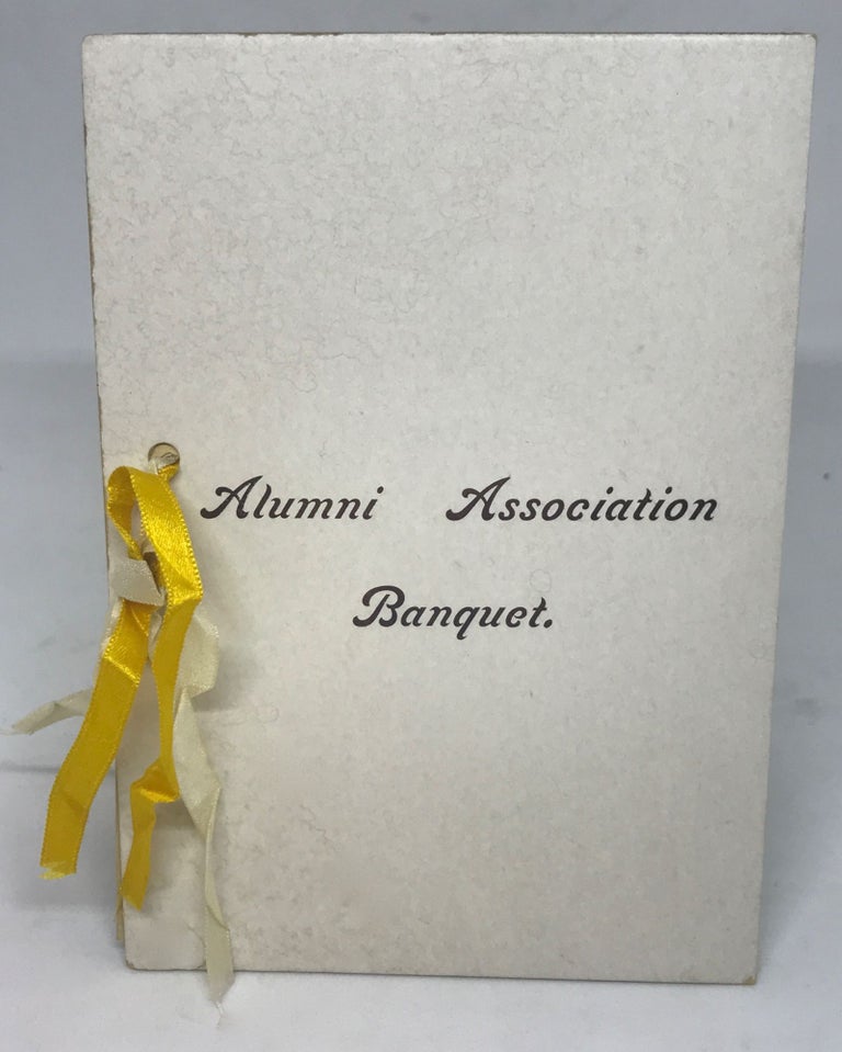 Item #222 [MENU] Alumni Association Banquet; First Annual Alumni Association Banquet. Hobart College.