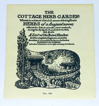 [CORRESPONDENCE] [HERBS] [WASHINGTON D.C.] The Cottage Herb Garden