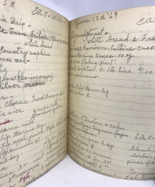 [HANDWRITTEN] [DOMESTIC] Composition Book of Grocery Lists from Late 60's