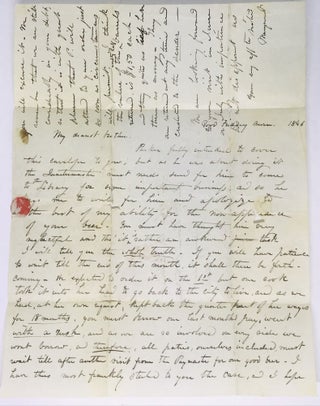 [WEST POINT] [BEER] Letter to Brother re: missing Beer; Wife of Civil War Brigadier General Eliakim Parker Scammon
