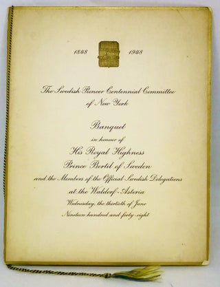 Item #2784 [PROGRAM-MENU] Banquet in honour of His Royal Highness Prince Beril of Sweden and the...