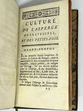Culture de la Grosse Asperge, bound with - Culture de l'asperge de Gravelines, et des Petits-Pois