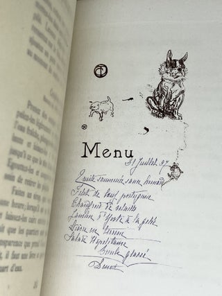 LA CUISINE DE MONSIEUR MOMO CÉLIBATAIRE; Illustré de vingt-quatre aquarelles et dessins par H. de Toulouse-Lautrec et d'un frontispice par Vuillard