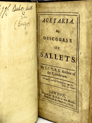 ACETARIA. A DISCOURSE OF SALLETS