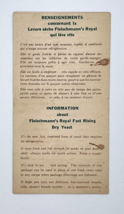 Quick n' Easy Recipes; for Fleischmann's Royal fast rising dry yeast