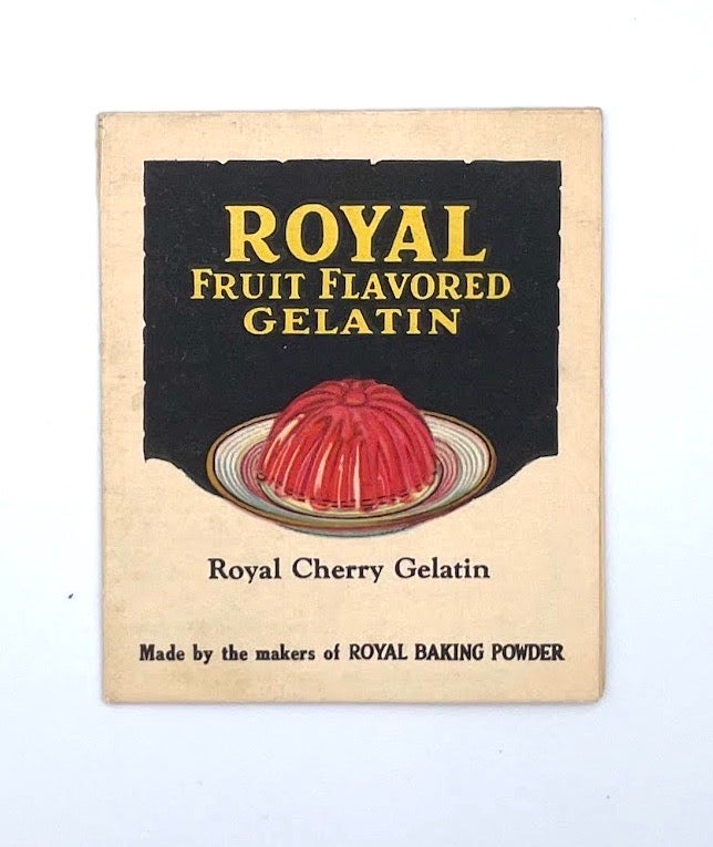 Item #3078 Royal Fruit Flavored Gelatin; Royal Cherry Gelatin. Royal Baking Powder Company.