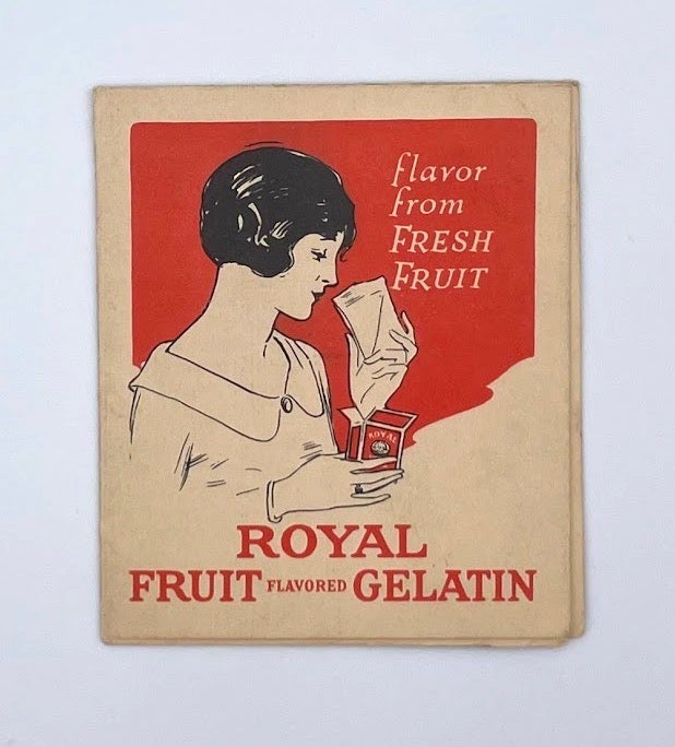 Item #3087 Royal Fruit Flavored Gelatin; flavor from Fresh Fruit. Royal Baking Powder Company.