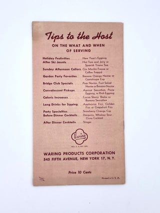 Pickups and Cheerups; from the Waring Blendor