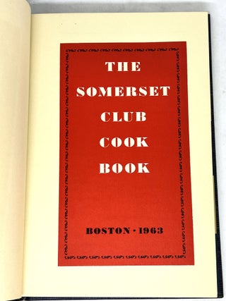 The Somerset Club Cook Book