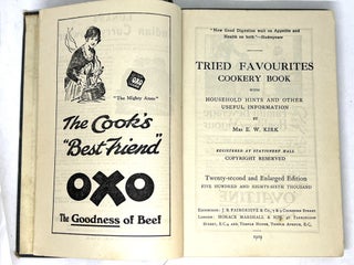 Tried Favourites Cookery Book; With Household Hints and Other Useful Information
