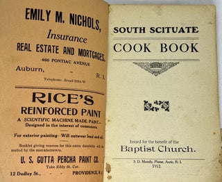 [COMMUNITY COOKBOOK] South Scituate Cook Book; Issued for the Benefit of the Baptist Church