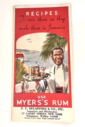 Item #3397 [COCKTAILS] RECIPES To mix them as they make them in Jamaica; USE MYER'S RUM. R U....
