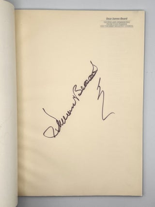 Dear James Beard; Recipes and Reminiscing From Your Friends And The Beef Industry Council
