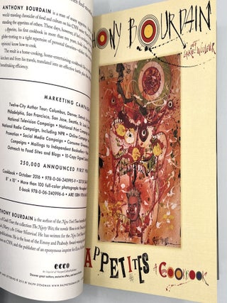 APPETITES - A COOKBOOK; ADVANCE READER'S EDITION