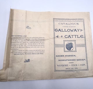 Item #3552 [CATTLE, HORSE, SHEEP BREEDING] Catalogue Of Imported and Home-Bred GALLOWAY CATTLE,...