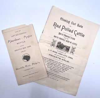 Item #3553 [CATTLE BREEDING] [TRADE CATALOGUE] Closing Out Sale of Red Polled Cattle; Mount...