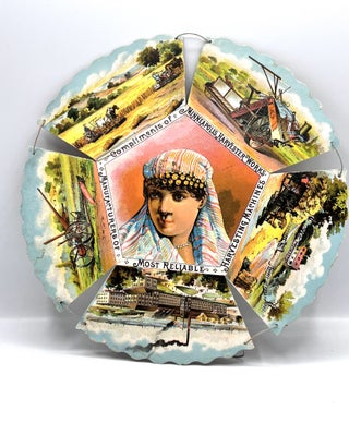 Item #3674 [AGRICULTURE] [MOVEABLE] Double-sided die-cut chromolithographed "basket"; Compliment...