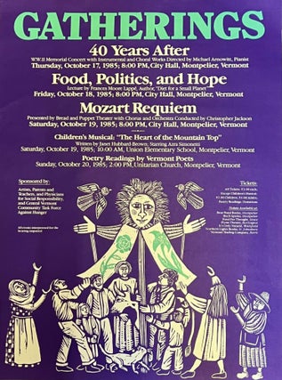 Item #3961 [POSTER] GATHERINGS 40 Years After; WWII Memorial Concert with Instrumental and Choral...