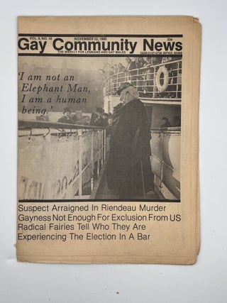 Item #3982 [LGBTQIA+] gay community news - Suspect Arraigned in Riendeau Murder, Gayness Not...