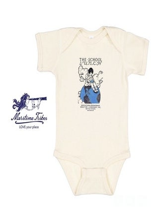 Baby Onsie with Vintage Battle Creek Cereal Image