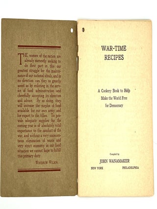 WAR-TIME RECIPES; A Cookery Book to Help Make the World Free for Democracy