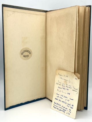 The Receipt Book of Elizabeth Raper; And a portion of her Cipher Journal Edited by her great-grandson the late Bartle Grant with a portrait and decorations by Duncan Grant