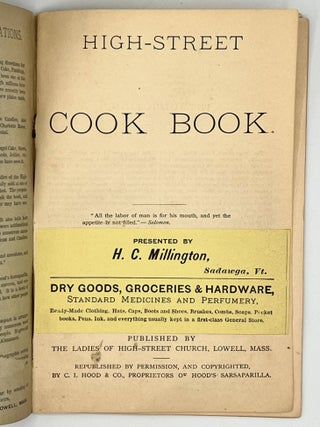 Hood's High Street Cook Book; A Lesson in Cooking