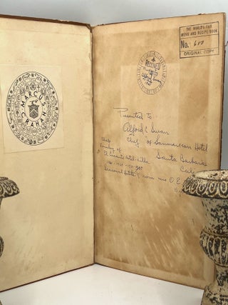 WORLD'S FAIR MENU AND RECIPE BOOK; A COLLECTION OF THE MOST FAMOUS MENUS EXHIBITED AT THE PANAMA-PACIFIC INTERNATIONAL EXPOSITION