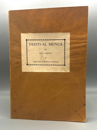 Item #4858 FESTIVAL MENUS 'ROUND THE WORLD. Sula Benet