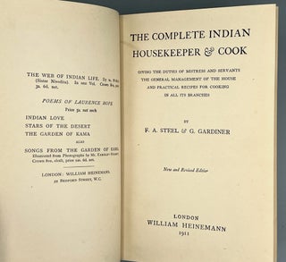 THE COMPLETE INDIAN HOUSEKEEPER & COOK; Giving the Duties of Mistress & Servants, the General Management of the House & Practical Recipes for Cooking in All Its Branches