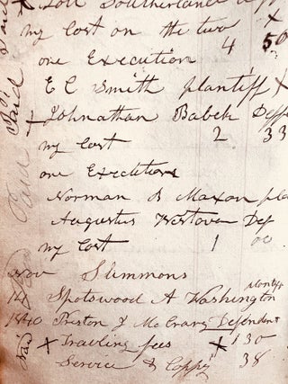 [ACCOUNT BOOK] [DIARY] [TEXTILES] [LEGAL] Abner Dwelle III's Handwritten Account Book