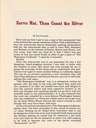 THE WATERGATE COOKBOOK