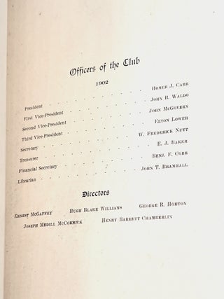 [EPHEMERA] [THEODORE ROOSEVELT] [CHICAGO] President Theodore Roosevelt Reception
